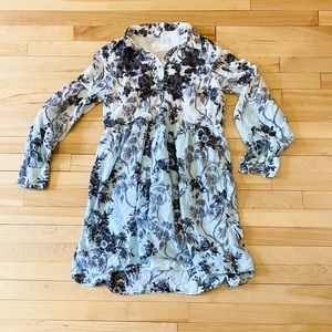 ANTHROPOLOGIE floral shirt dress - size 4